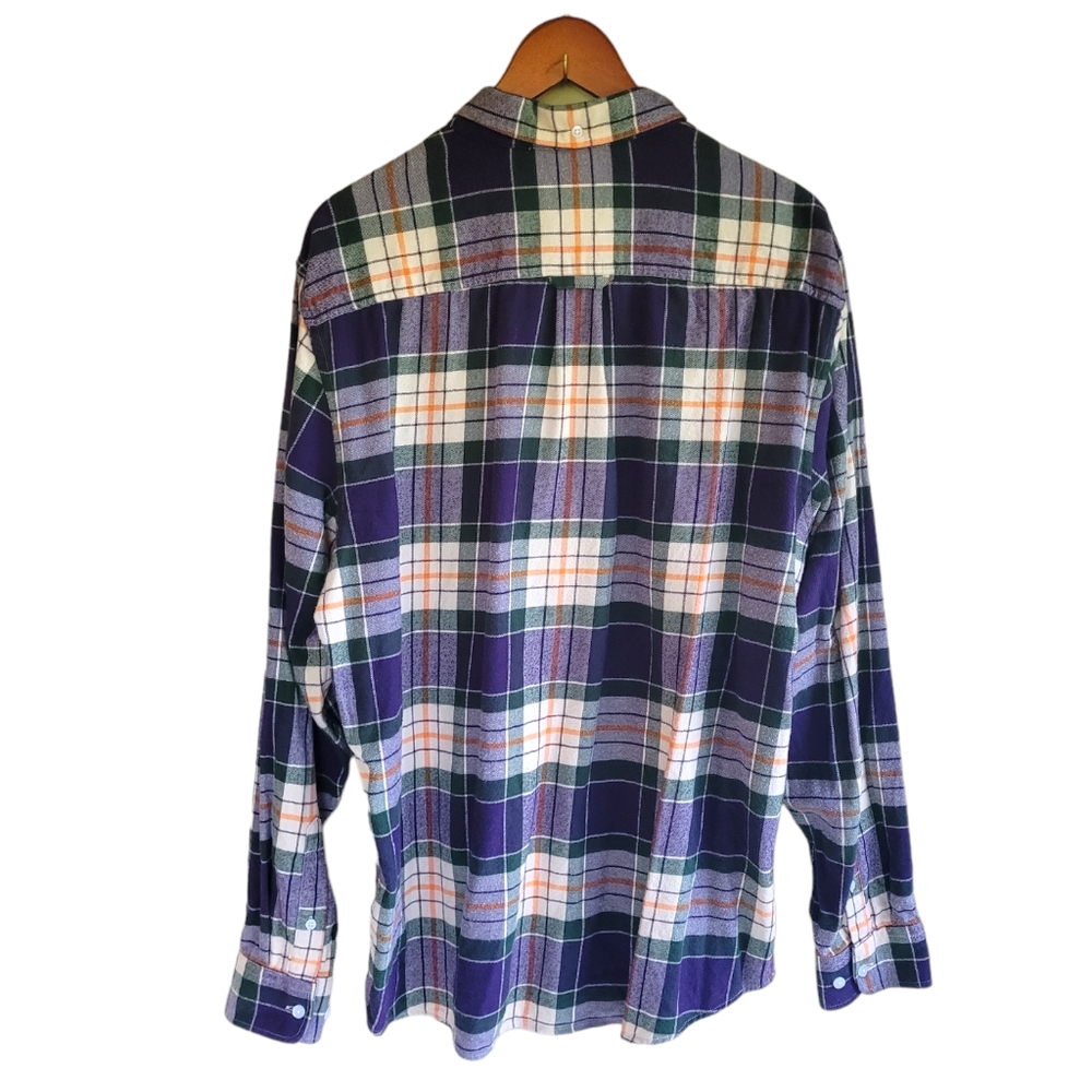 Wesc Plaid Tartan Regular Fit Flannel Purple Men's XL - Picture 2 of 6